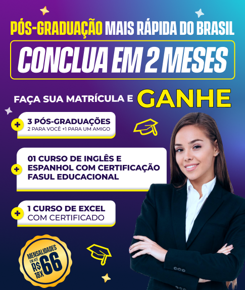 A Maior Campanha Educacional do Brasil - Faça 01 PÓS-GRADUAÇÃO E GANHE +2 Cursos de Pós Grátis + 7 Cursos de Extensão